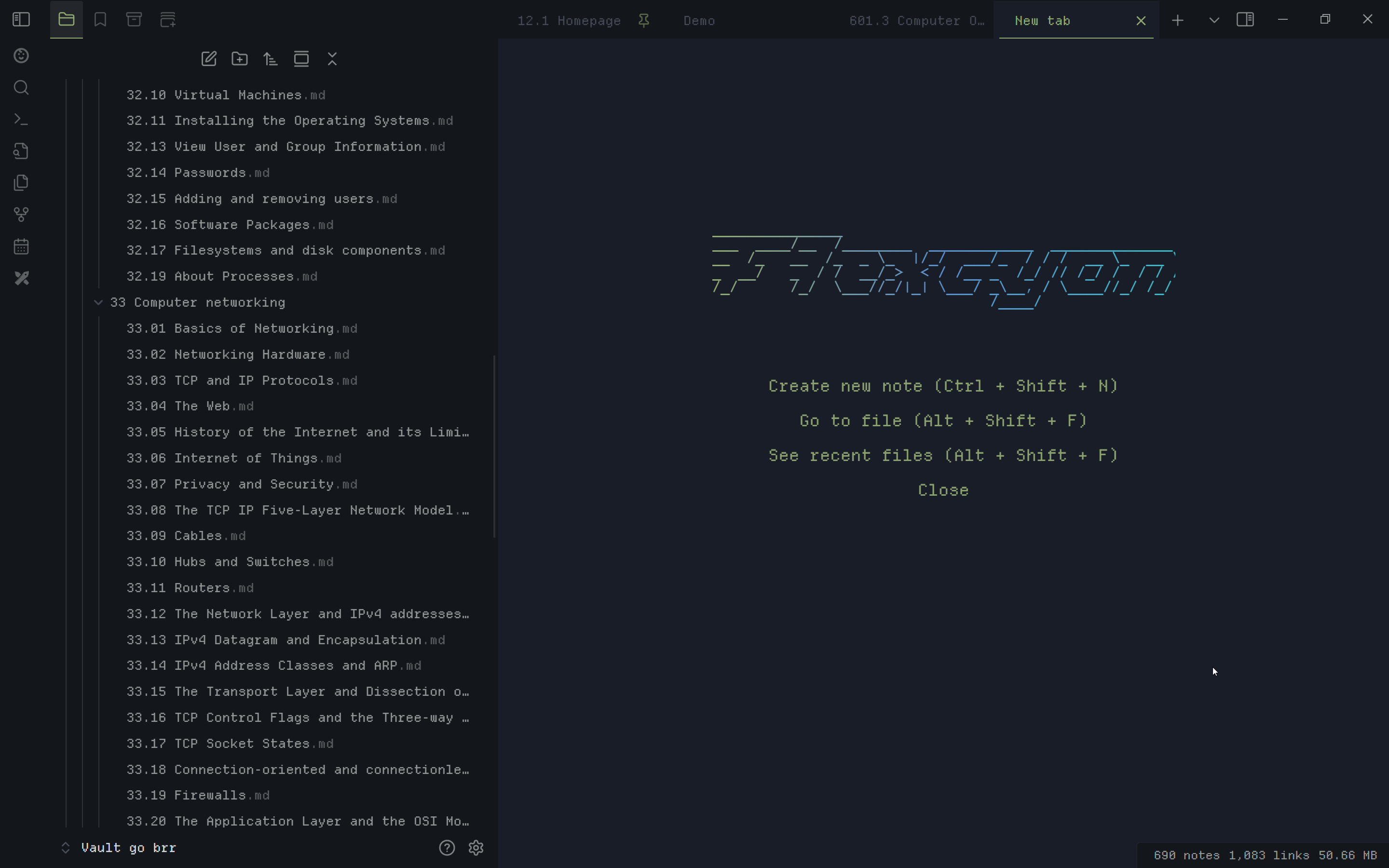 Figure 1:
    ASCII Art, Dimmed File Extensions